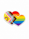 Doppelherz Patch – Progress Pride Statement zum Aufbügeln - love-union.de