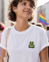 Frosch Patch mit Regenbogen-Halsband – Pride Aufnäher zum Aufbügeln – ProudYou