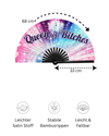 XXL Pride Fächer "Queen of Bitches" – 68 cm Handfächer mit Bambusrippen & lautem Klack-Effekt – ProudYou