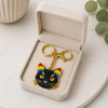 Edler Katzen-Schlüsselanhänger – Gold-Edition mit Regenbogen-Ohren – Exklusives Design aus Deutschland – ProudYou
