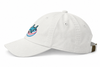 Weiße Cap mit Trans Pride Hai-Patch