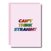 Kann nicht klar denken LGBTQ+ Grußkarte by Studio Soph