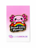 Exklusiver Axolotl Pin „Proud Little Monster“ – Regenbogen Pride – Gold-Edition – ProudYou