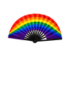 XXL Pride Fächer "Rainbow" – 68 cm Handfächer mit Bambusrippen & lautem Klack-Effekt - love-union.de