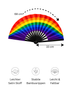 XXL Pride Fächer "Rainbow" – 68 cm Handfächer mit Bambusrippen & lautem Klack-Effekt - love-union.de
