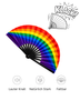 XXL Pride Fächer "Rainbow" – 68 cm Handfächer mit Bambusrippen & lautem Klack-Effekt - love-union.de
